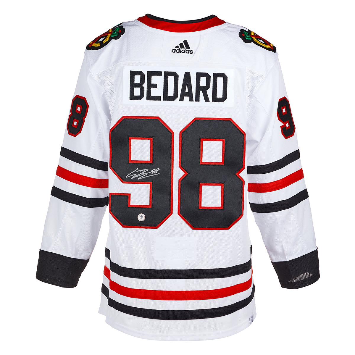 AJ Sports Connor Bedard Signed Chicago Blackhawks White adidas