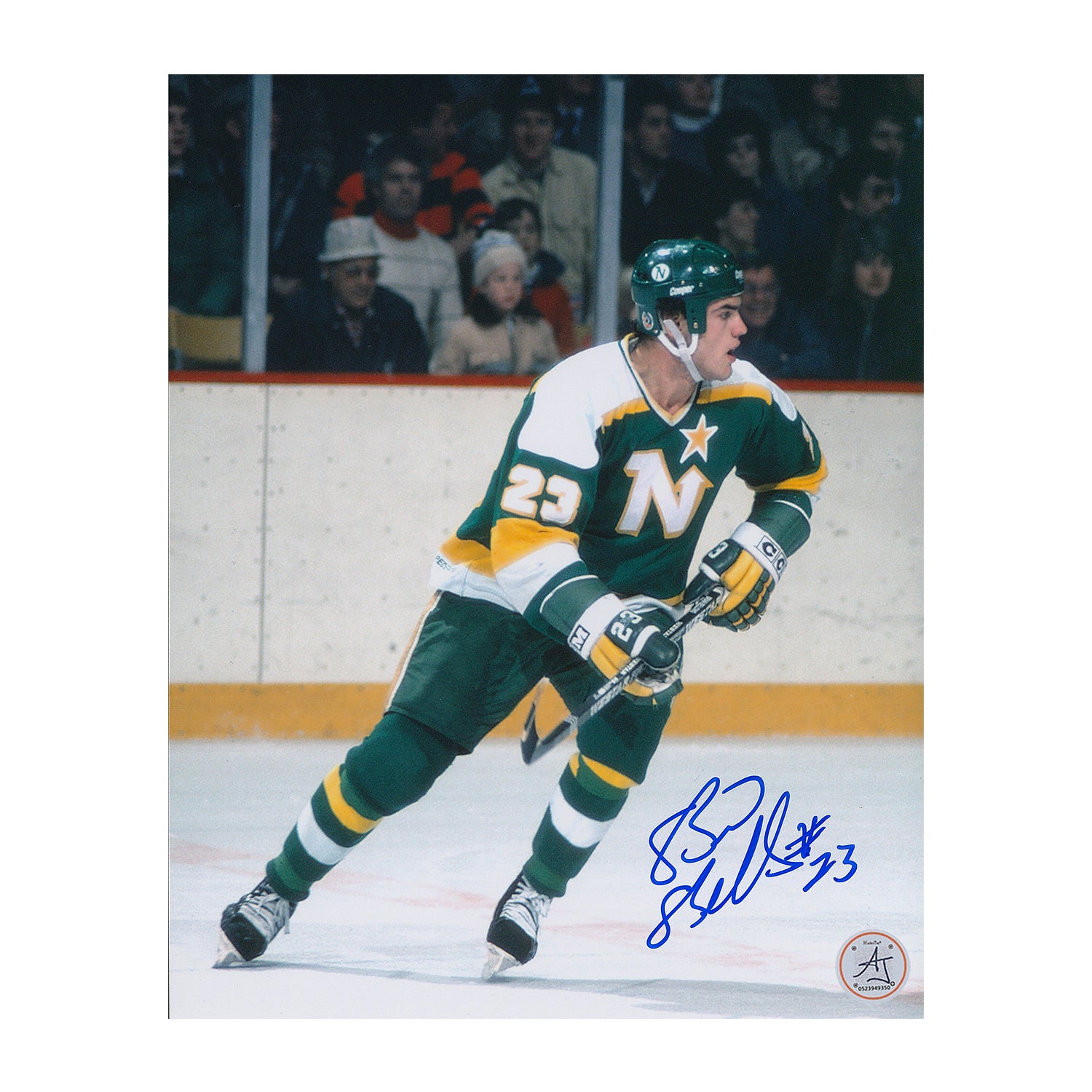 AJ Sports | Brian Bellows Signed Minnesota North Stars Vintage 8x10 Photo