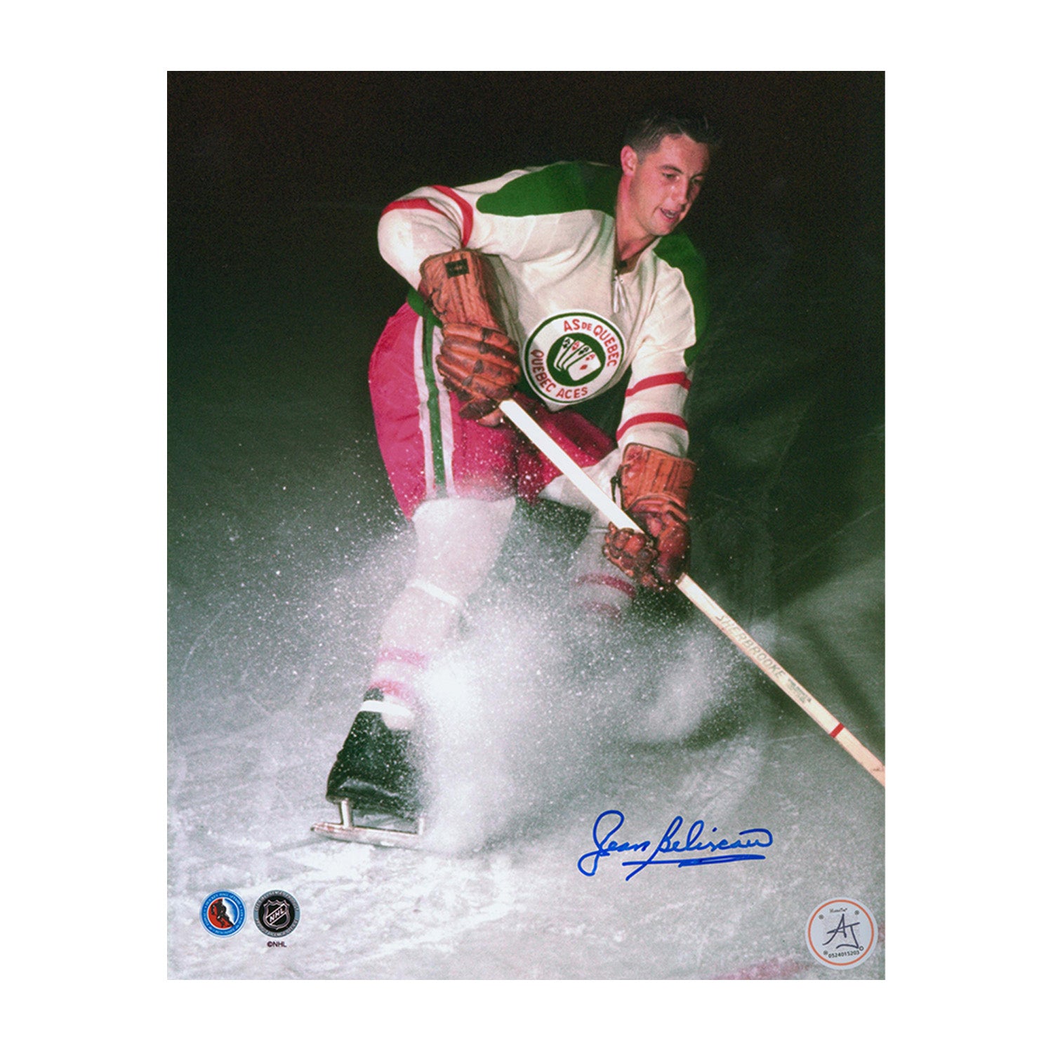 AJ Sports | Jean Beliveau Quebec Aces Autographed 8x10 Photo