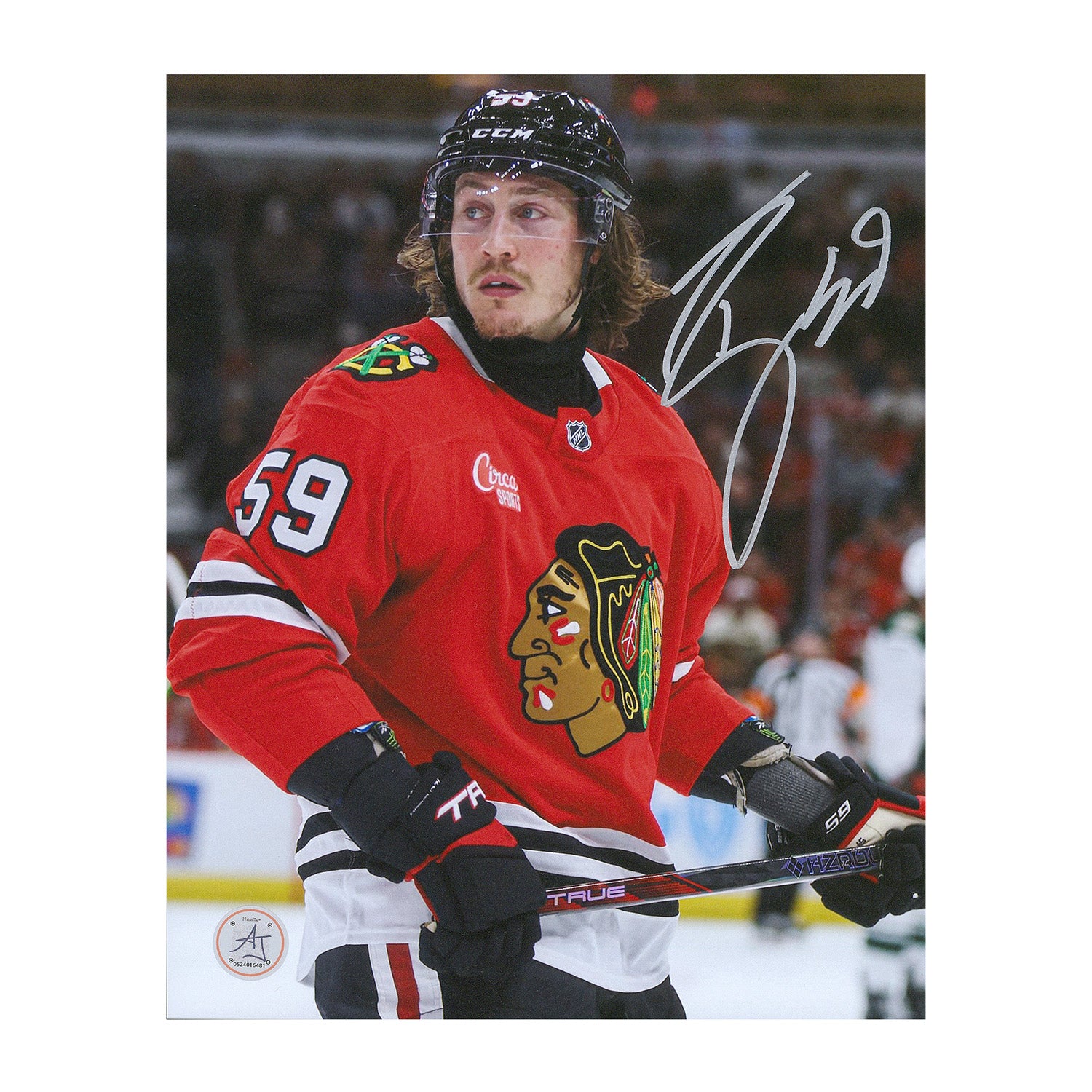 AJ Sports | Tyler Bertuzzi Autographed Chicago Blackhawks Intensity 8x10 Photo