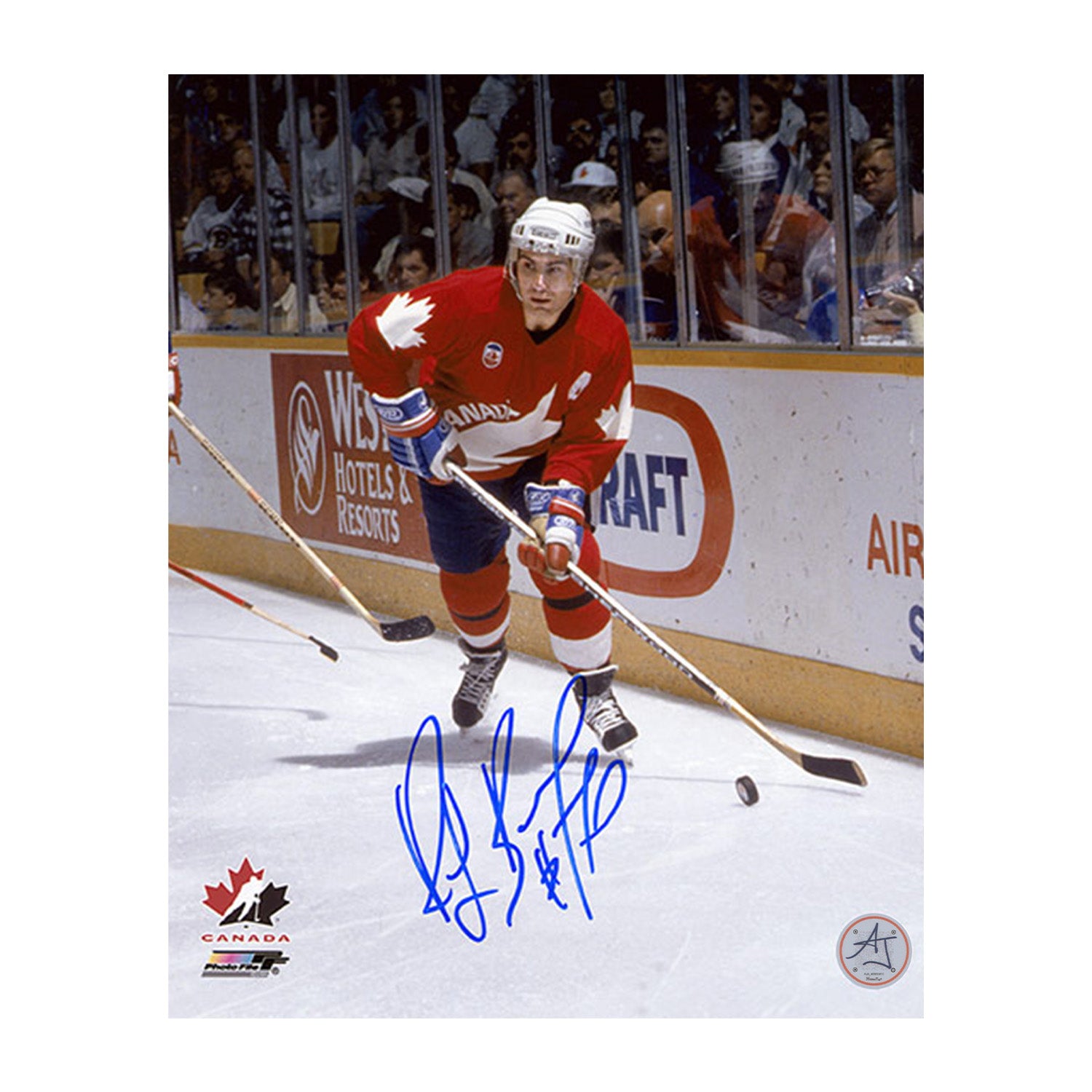 AJ Sports | Ray Bourque Team Canada Signed Canada Cup Tournament 8x10 Photo