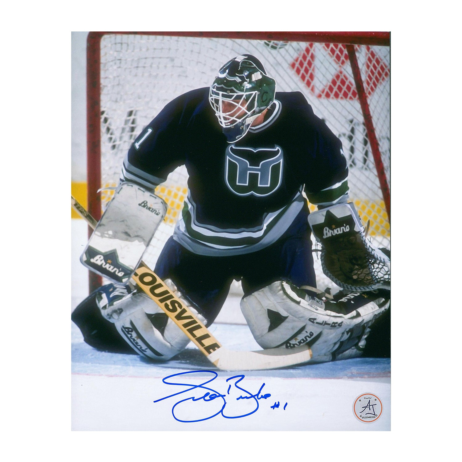AJ Sports | Sean Burke Autographed Hartford Whalers Goalie 8x10 Photo