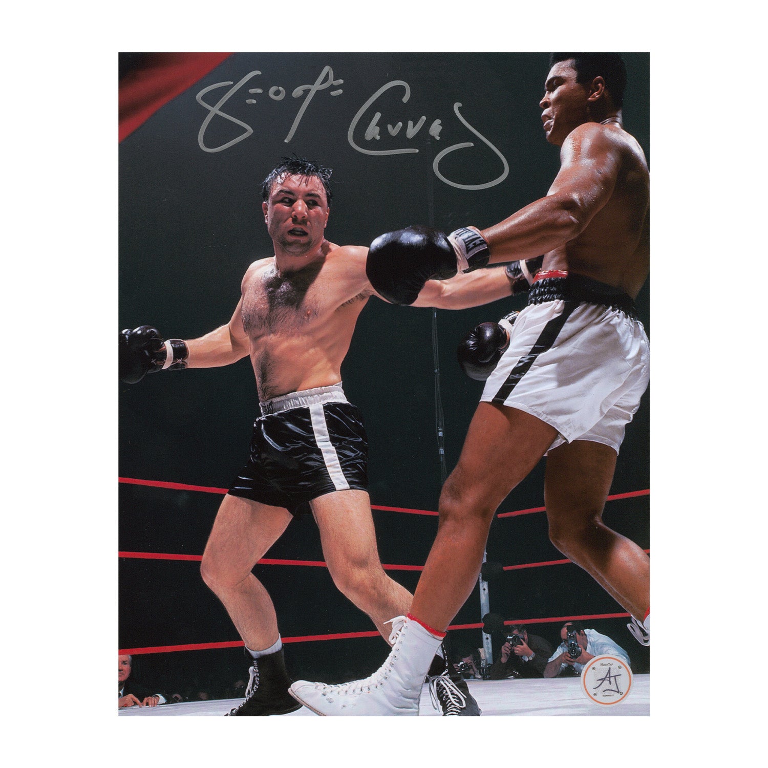 AJ Sports | George Chuvalo Signed Boxing Championship Fight vs Muhammad Ali 8x10 Photo