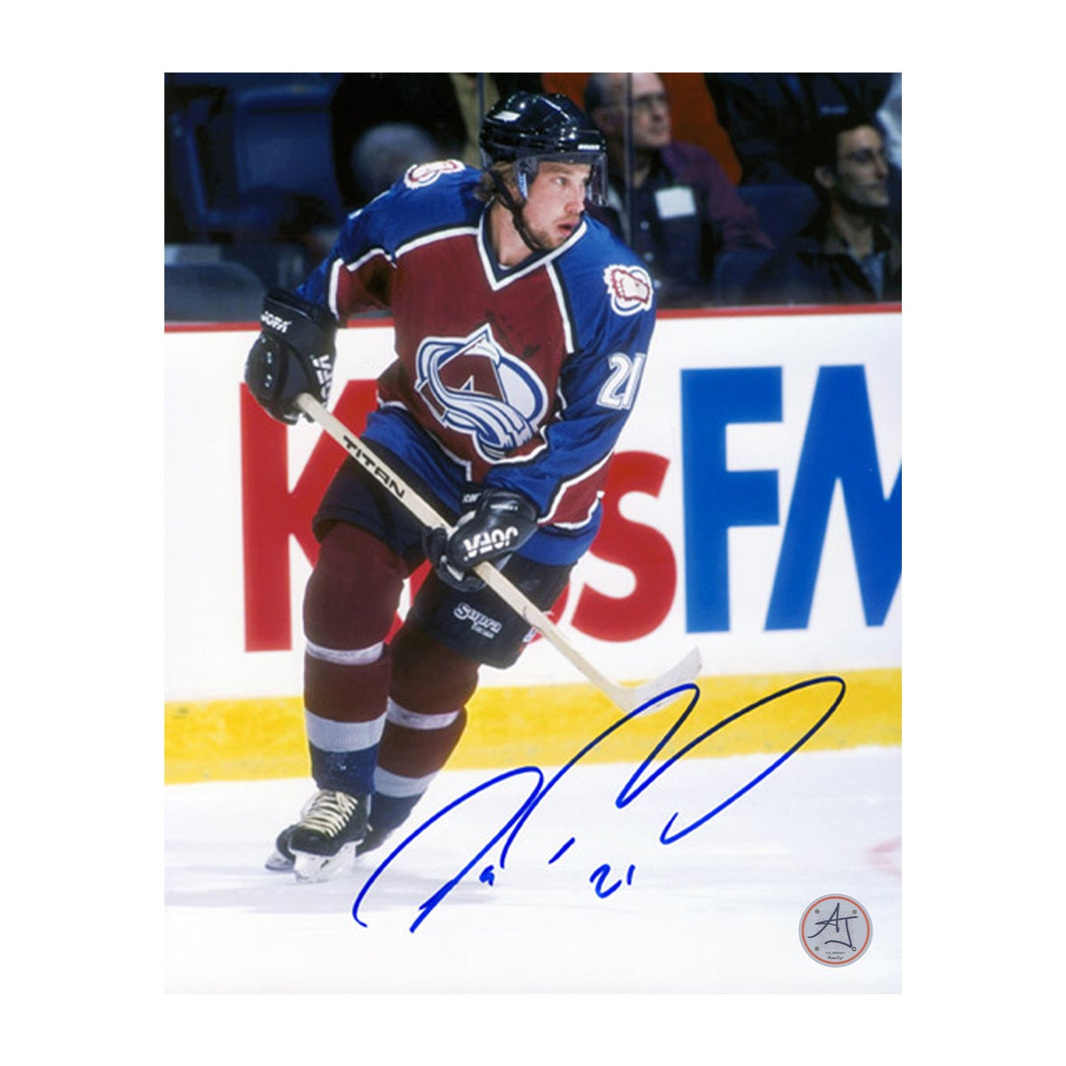 AJ Sports | Peter Forsberg Autographed Colorado Avalanche Game Action 8x10 Photo