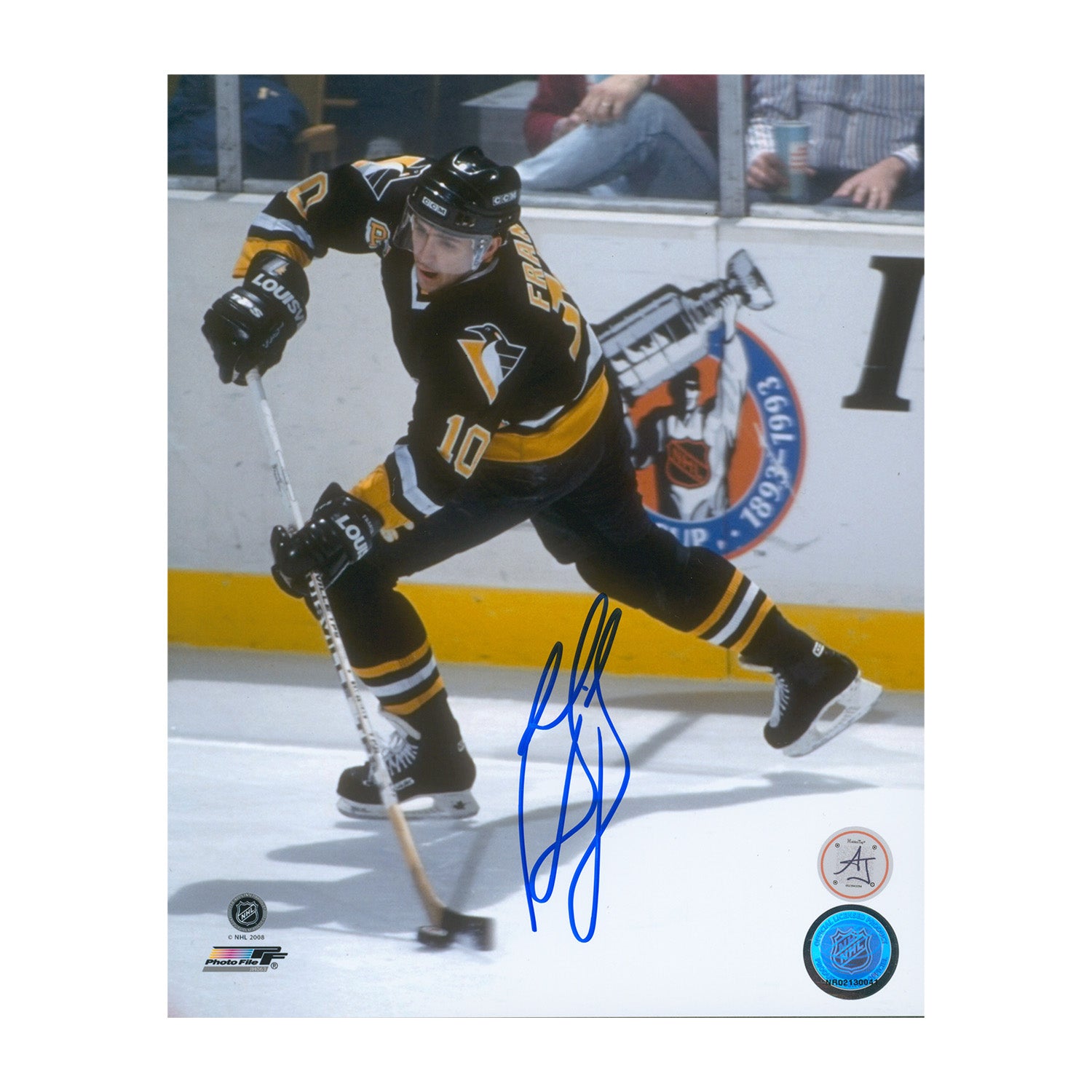 AJ Sports | Ron Francis Signed Pittsburgh Penguins Attack Zone 8x10 Photo
