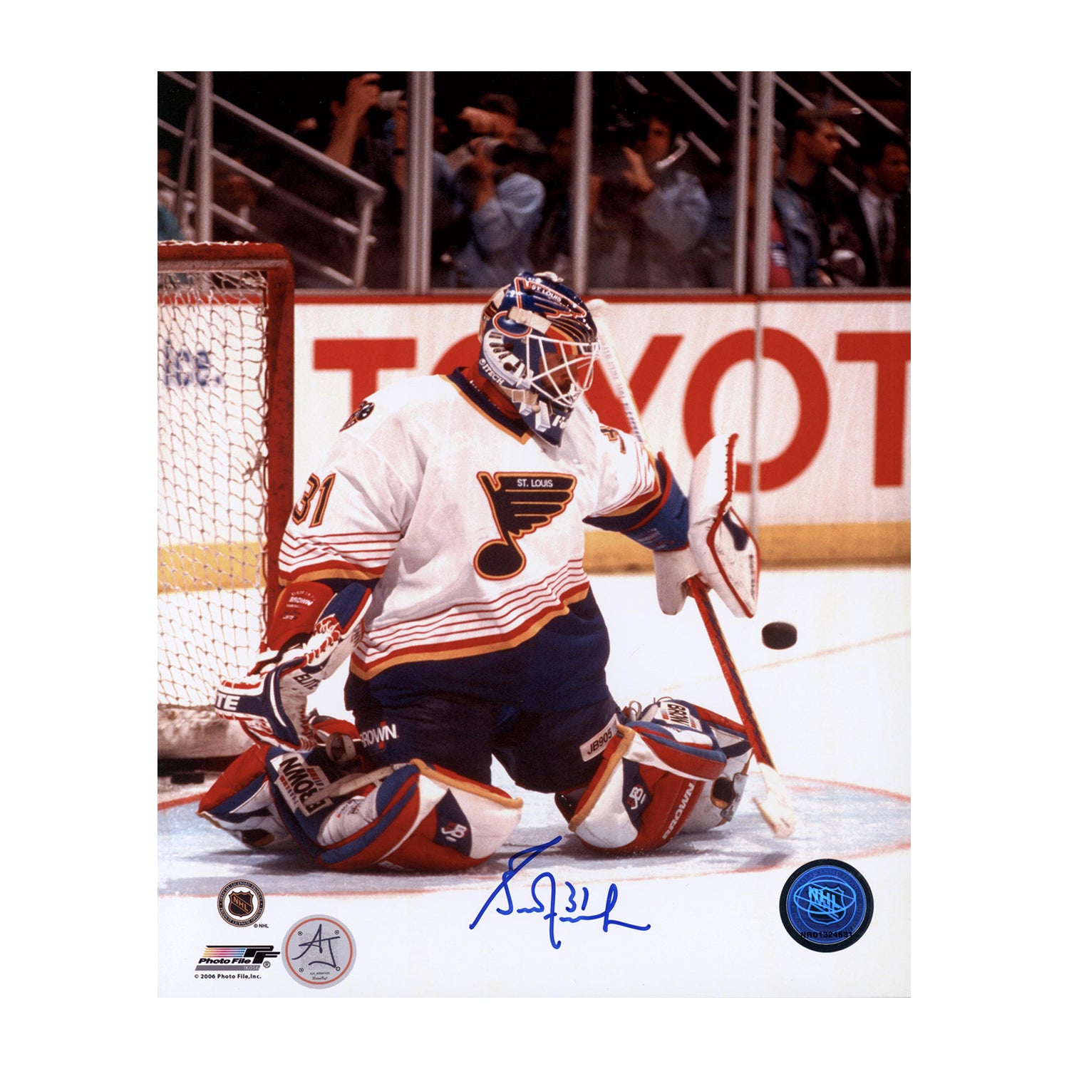 AJ Sports | Grant Fuhr Autographed St Louis Blues Goalie 8x10 Photo
