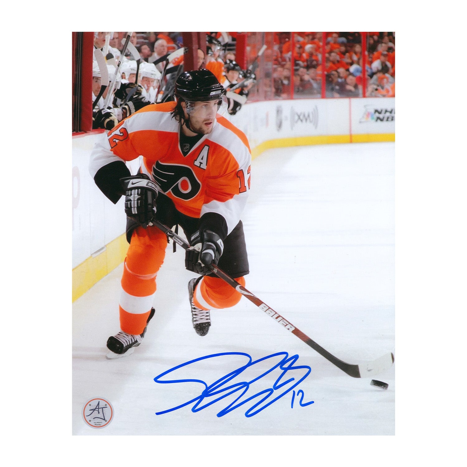 AJ Sports | Simon Gagne Autographed Philadelphia Flyers Game Action 8x10 Photo