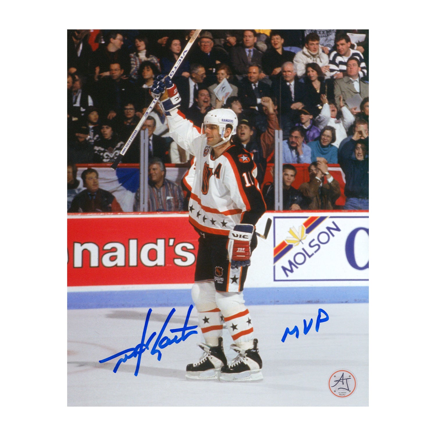 AJ Sports | Mike Gartner Signed 1993 All-Star Game Goal Celebration 8x10 Photo