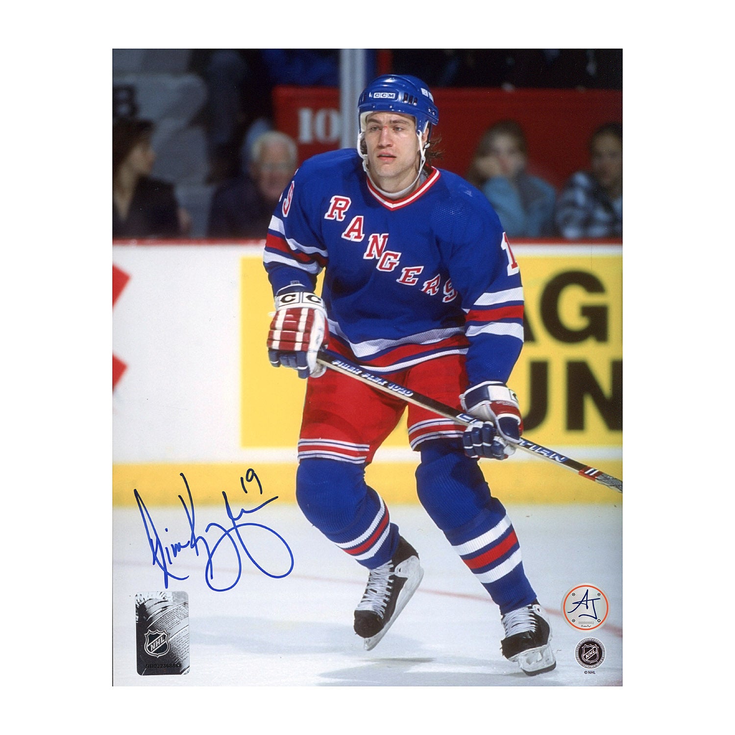 AJ Sports | Nick Kypreos Autographed New York Rangers Game Action