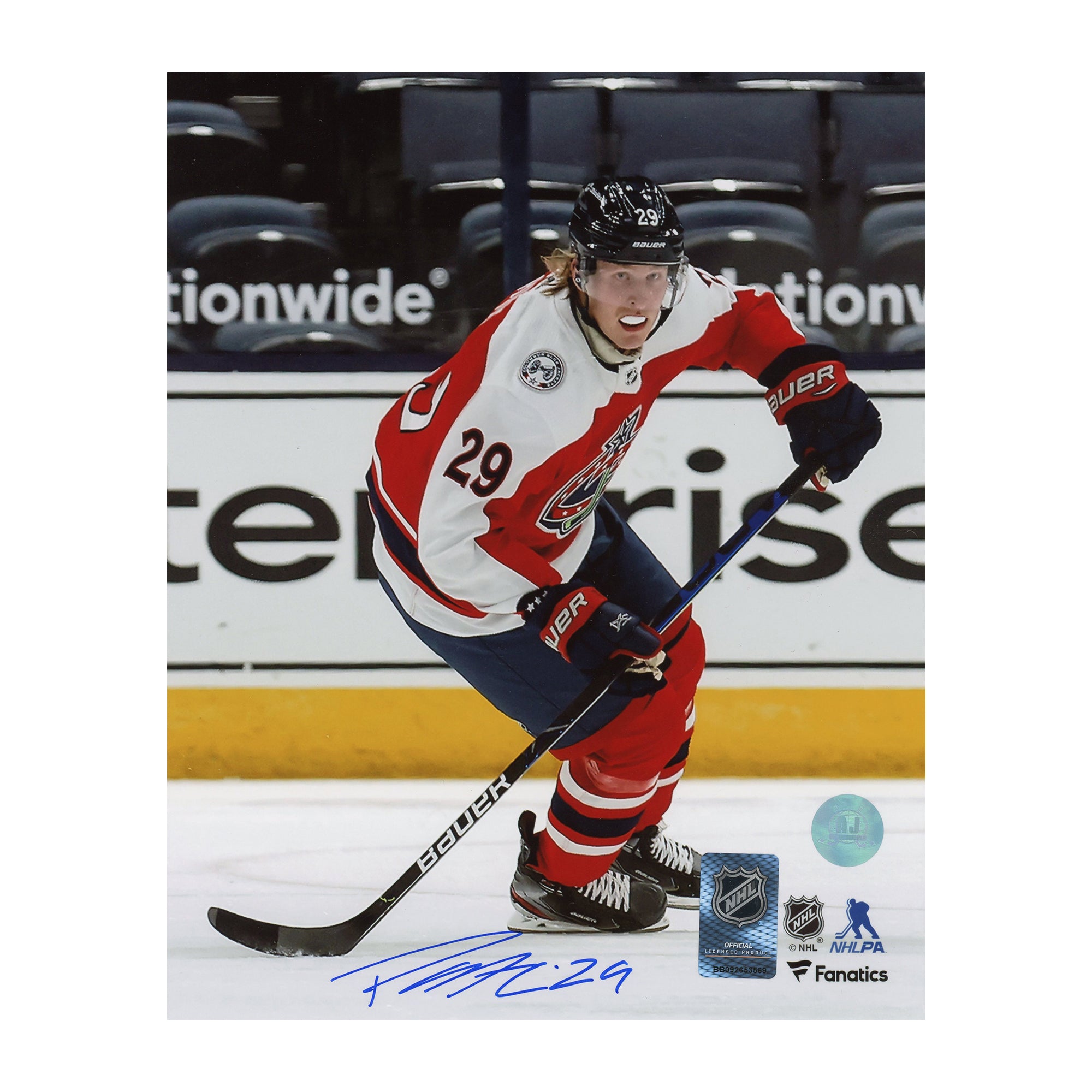 AJ Sports | Patrik Laine Autographed Columbus Blue Jackets 8x10 Photo