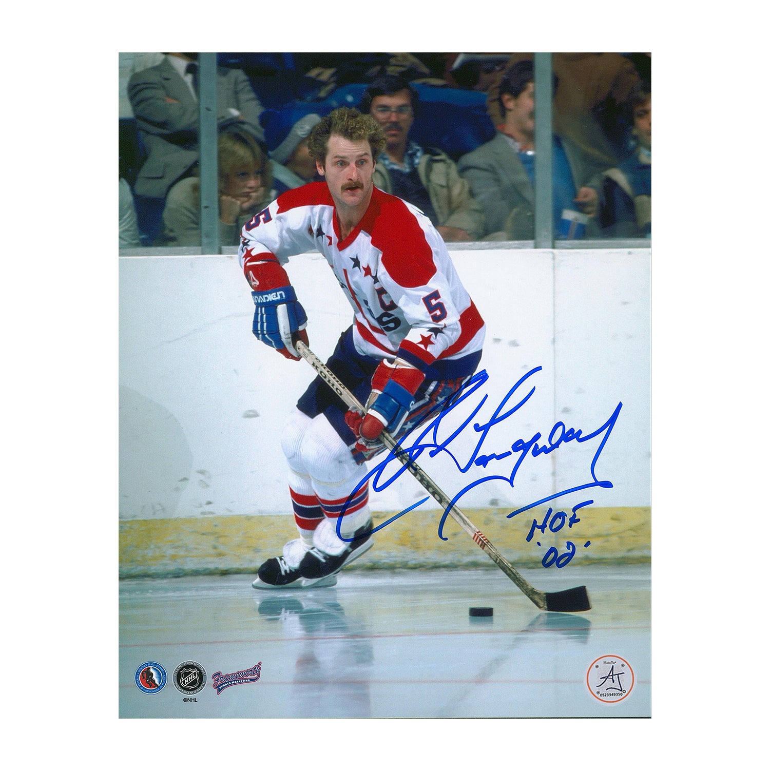 AJ Sports | Rod Langway Autographed Washington Capitals Home Ice 8x10 Photo