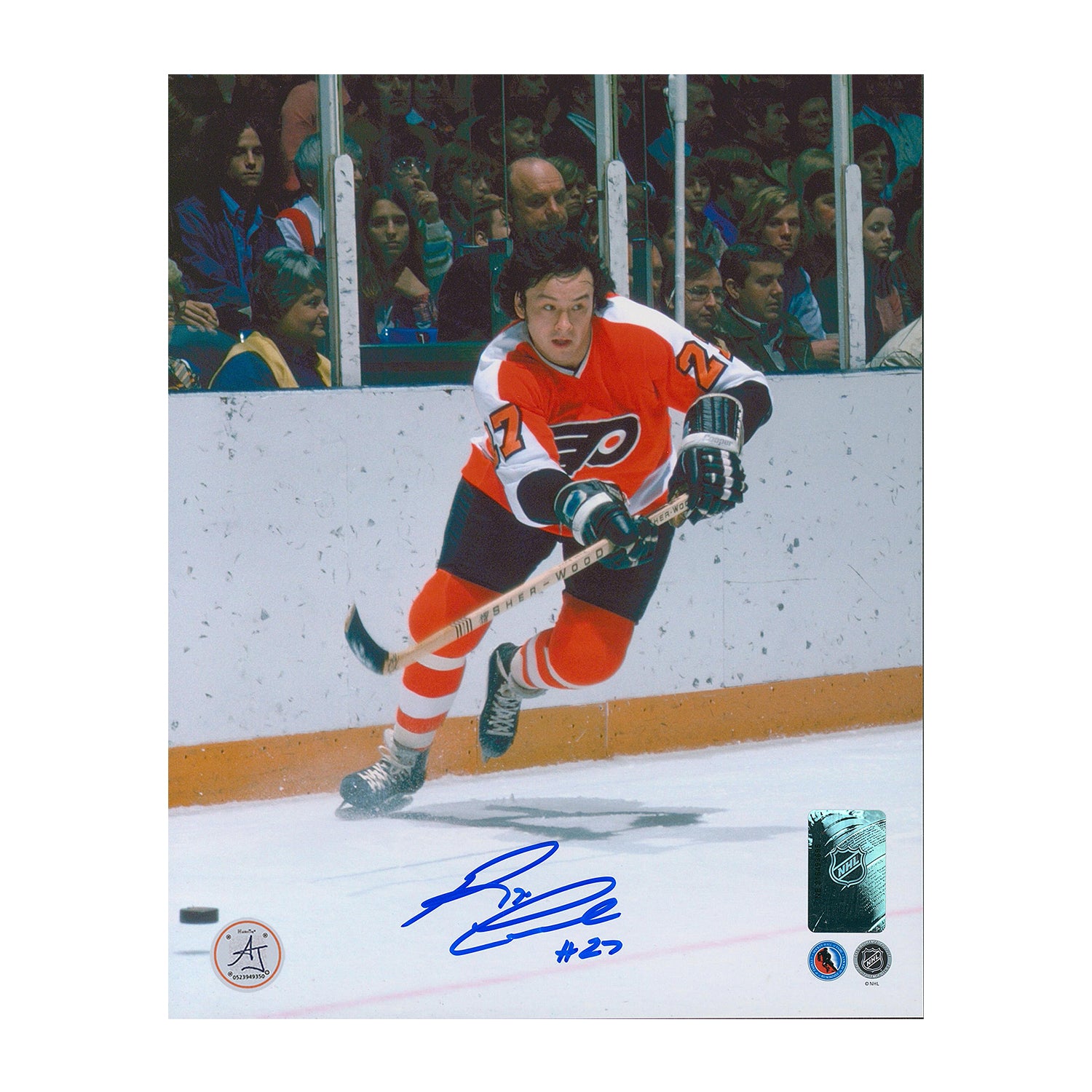 AJ Sports | Reggie Leach Autographed Philadelphia Flyers Game Action 8x10 Photo