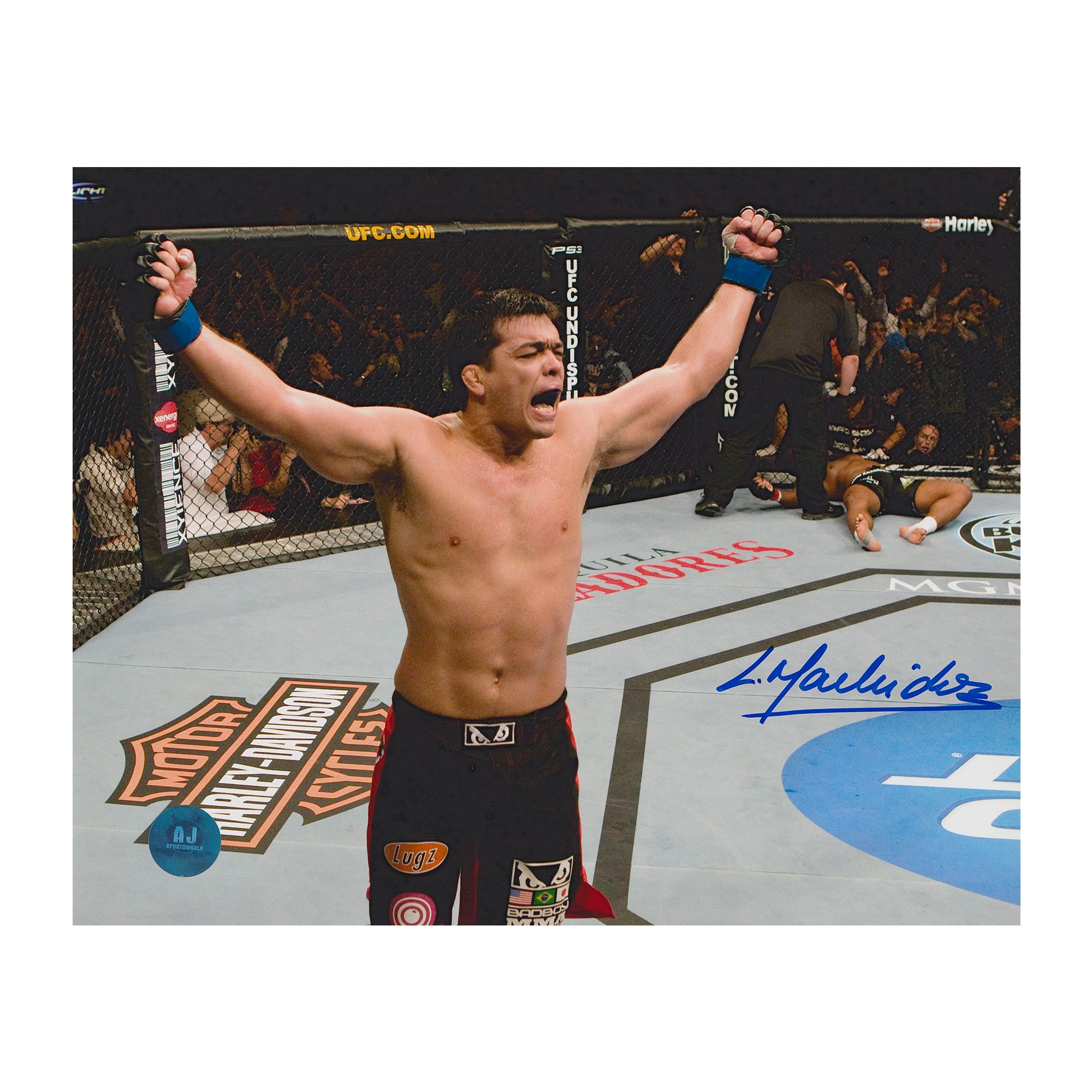 AJ Sports | Lyoto Machida Autographed UFC Celebration 8x10 Photo