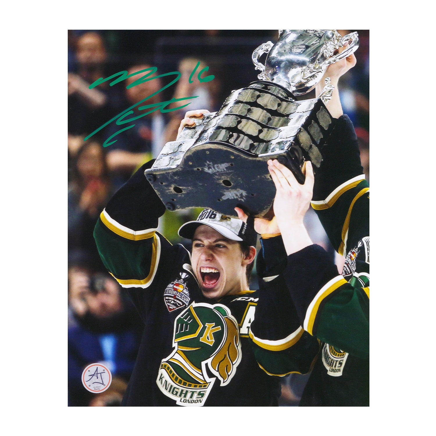 AJ Sports | Mitch Marner Autographed London Knights Memorial Cup 8x10 Photo