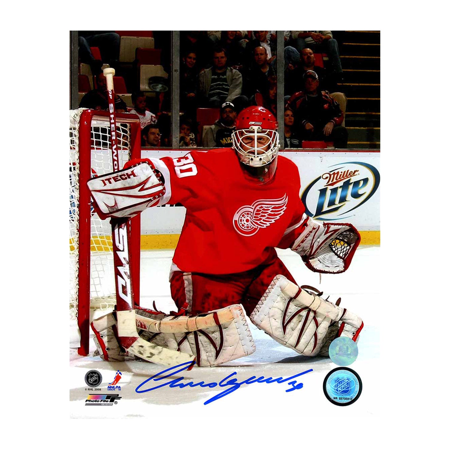 AJ Sports | Chris Osgood Autographed Detroit Red Wings Goalie 8x10
