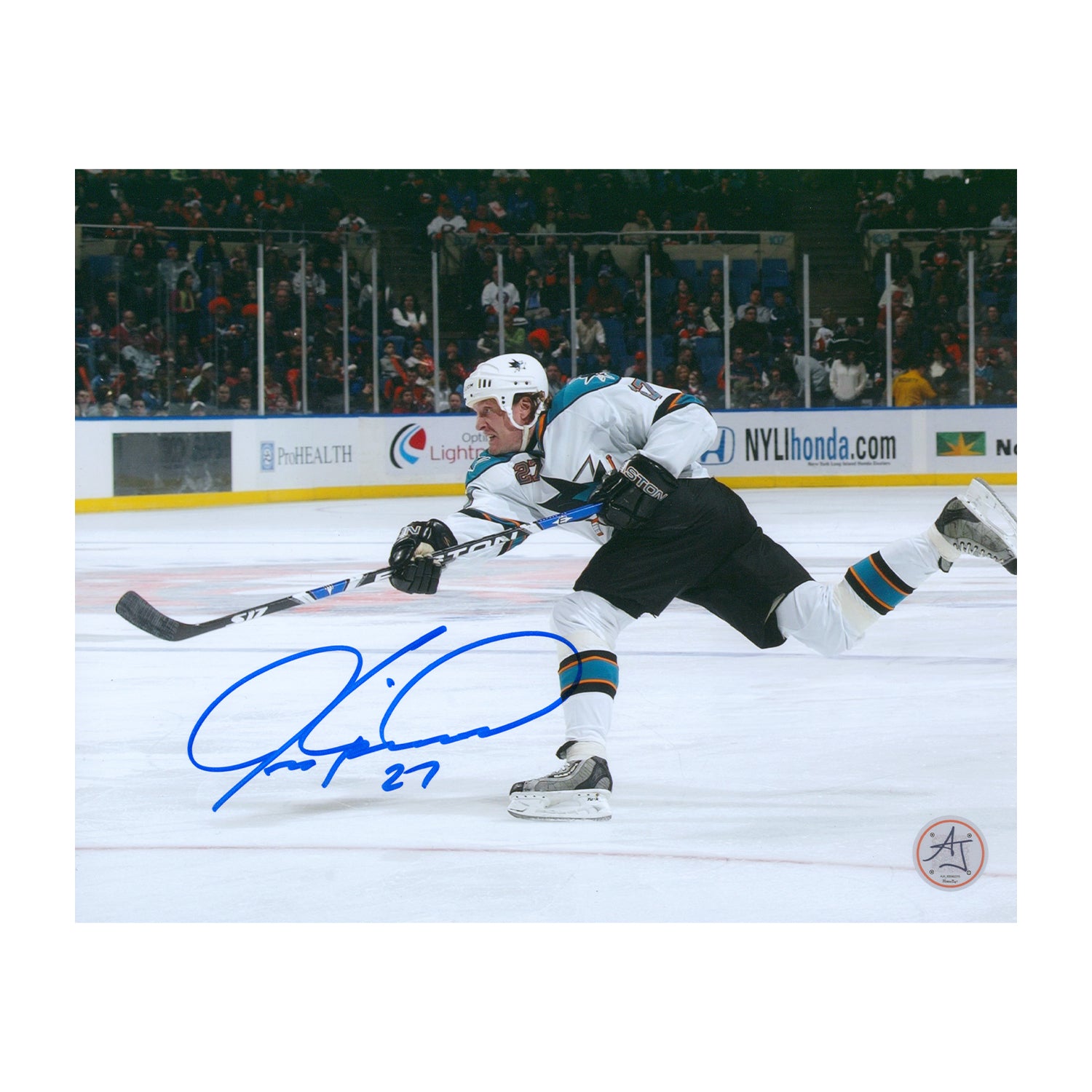 AJ Sports | Jeremy Roenick Autographed San Jose Sharks Shooting 8x10 Photo