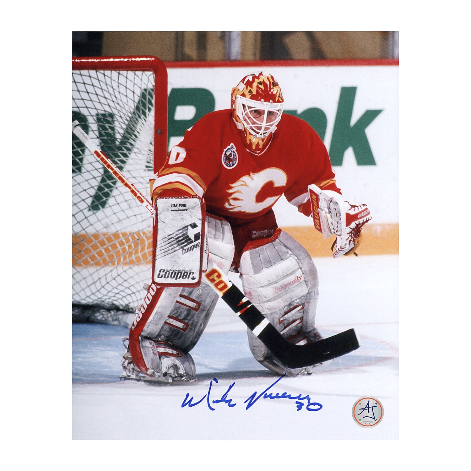 AJ Sports | Mike Vernon Autographed Calgary Flames Goalie 8x10 Photo