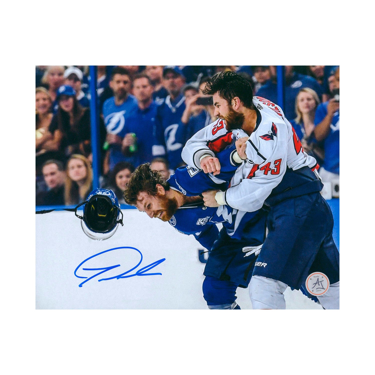 AJ Sports | Tom Wilson Signed Washington Capitals Hockey Fight 8x10 Photo