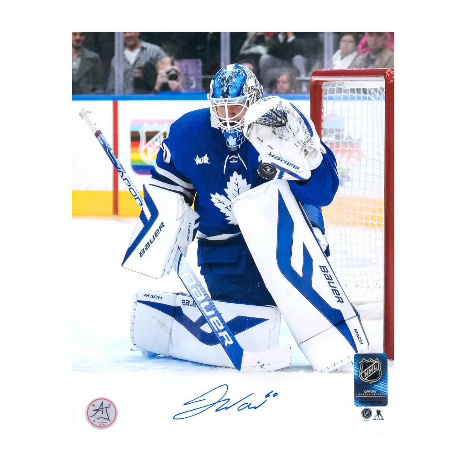 AJ Sports | Joseph Woll Autographed Toronto Maple Leafs Glove Save 8x10 Photo