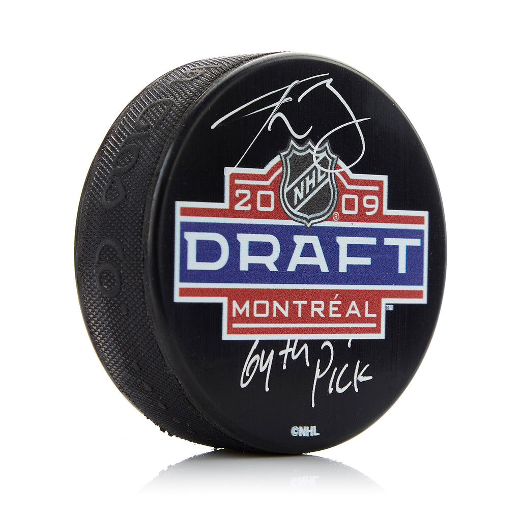 Tyson Barrie Signed 2009 NHL Entry Draft Puck with 64th Pick Note | AJ Sports.