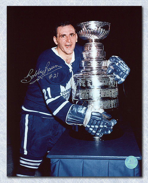 Bobby Baun Toronto Maple Leafs Autographed Stanley Cup 8x10 Photo | AJ Sports.