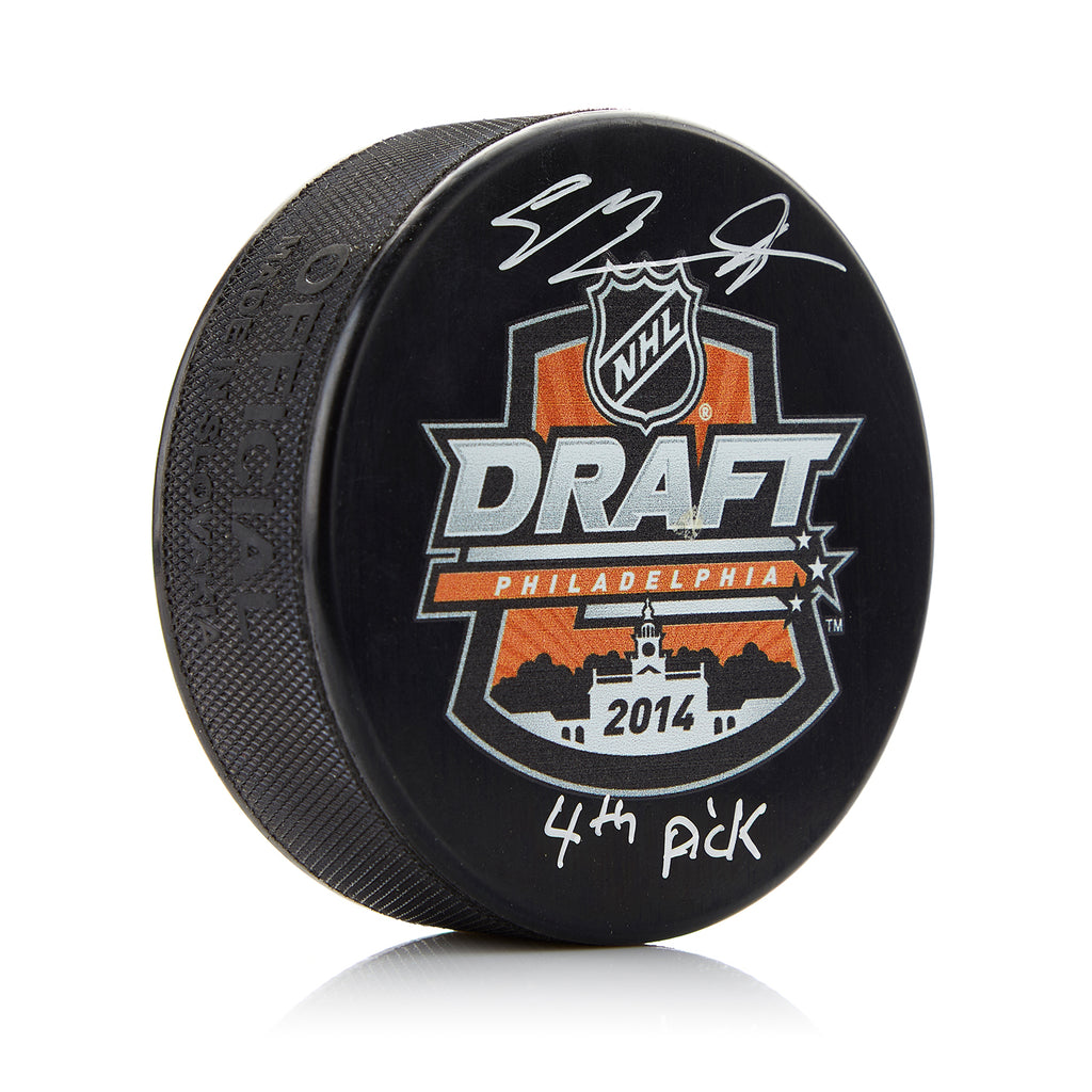 Sam Bennett Signed 2014 NHL Entry Draft Puck with 4th Pick Note | AJ Sports.