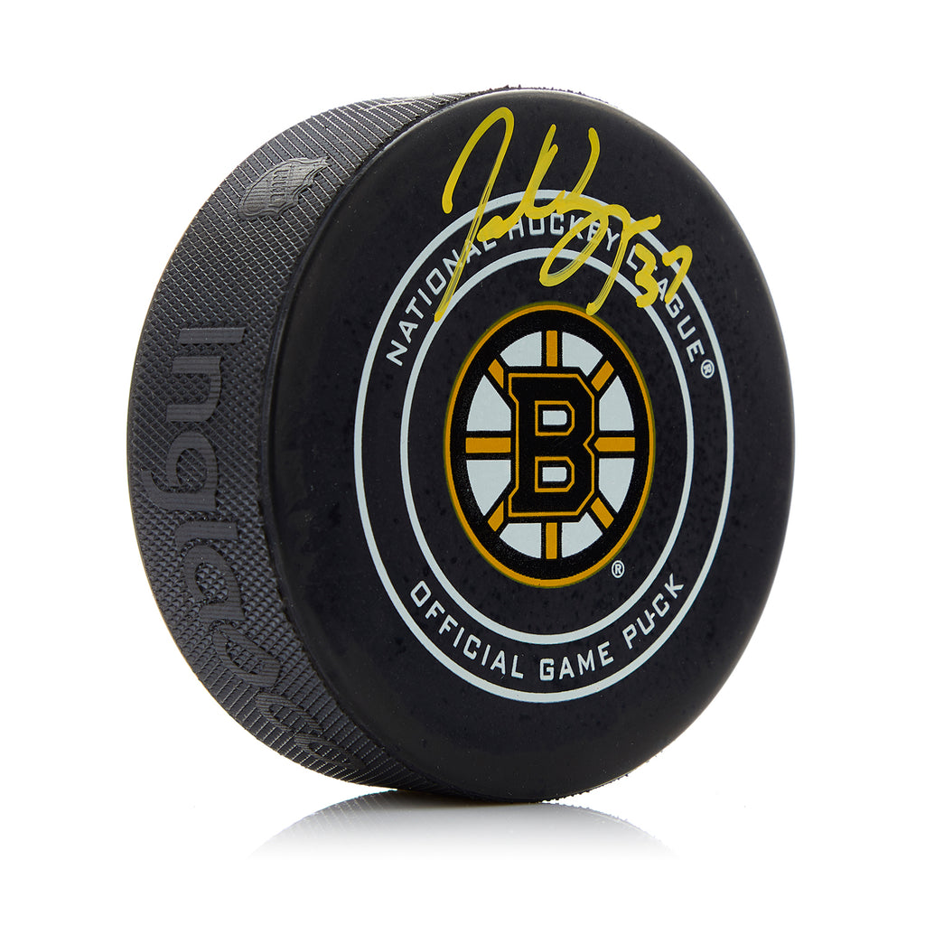 Patrice Bergeron Boston Bruins Autographed Official Game Puck | AJ Sports.