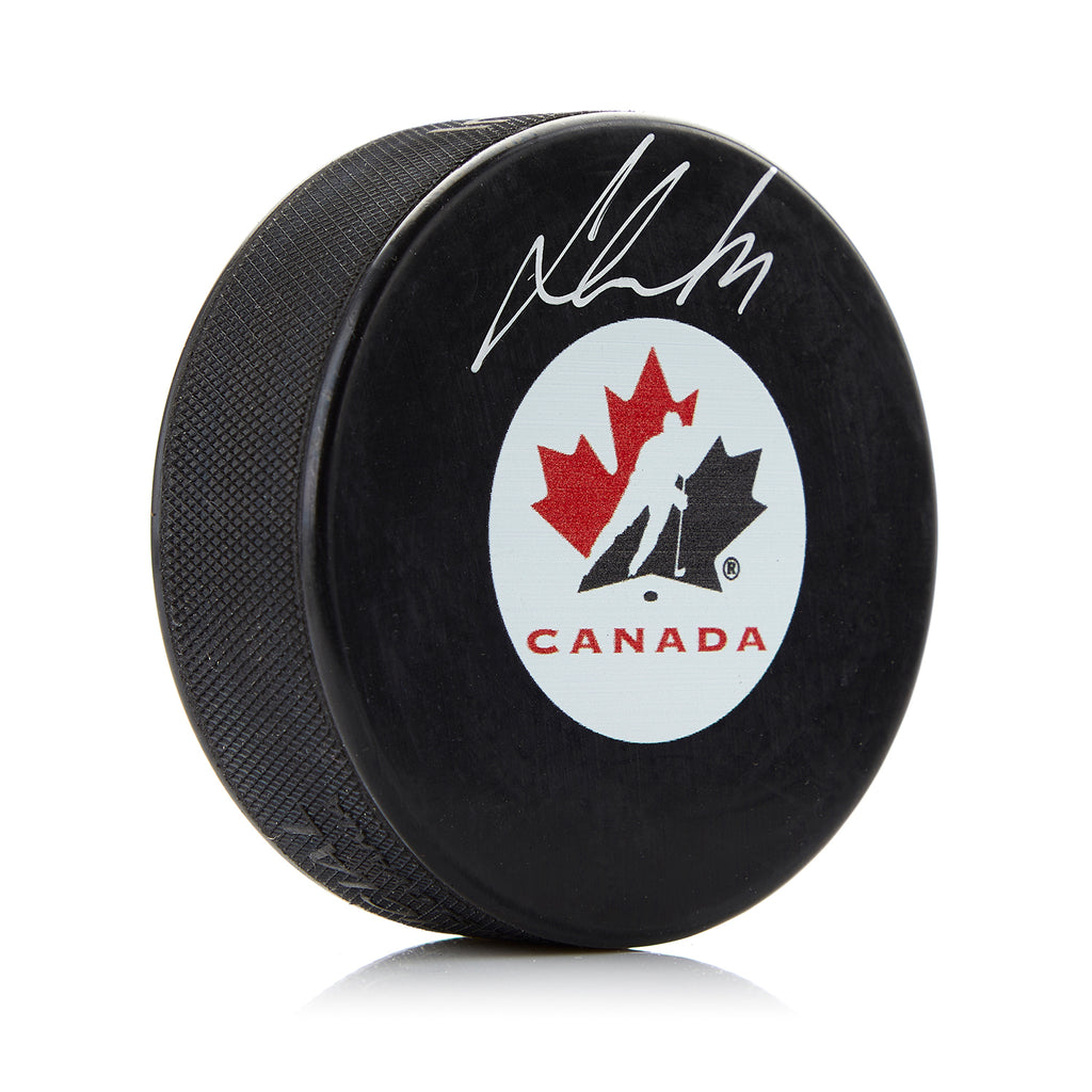Jeff Carter Team Canada Autographed Olympic Hockey Puck | AJ Sports.