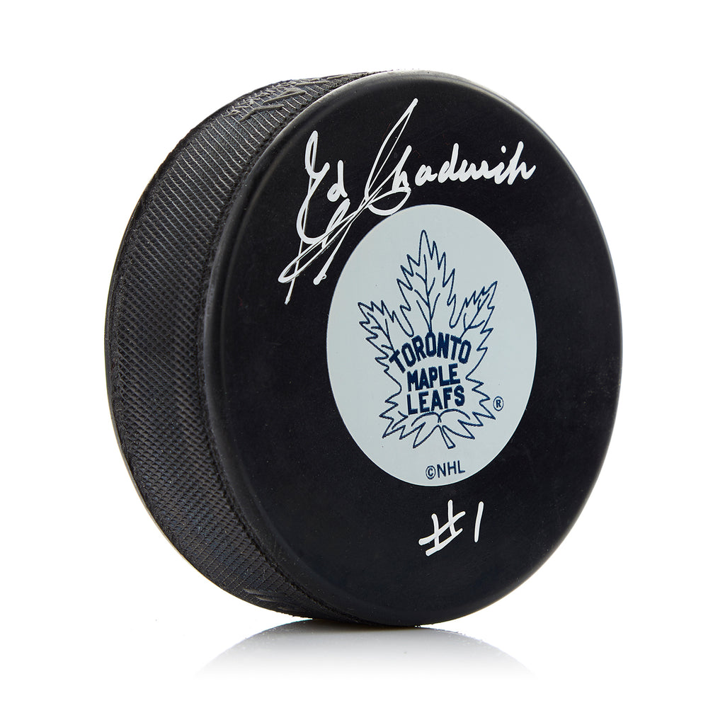 Ed Chadwick Toronto Maple Leafs Autographed Hockey Puck | AJ Sports.