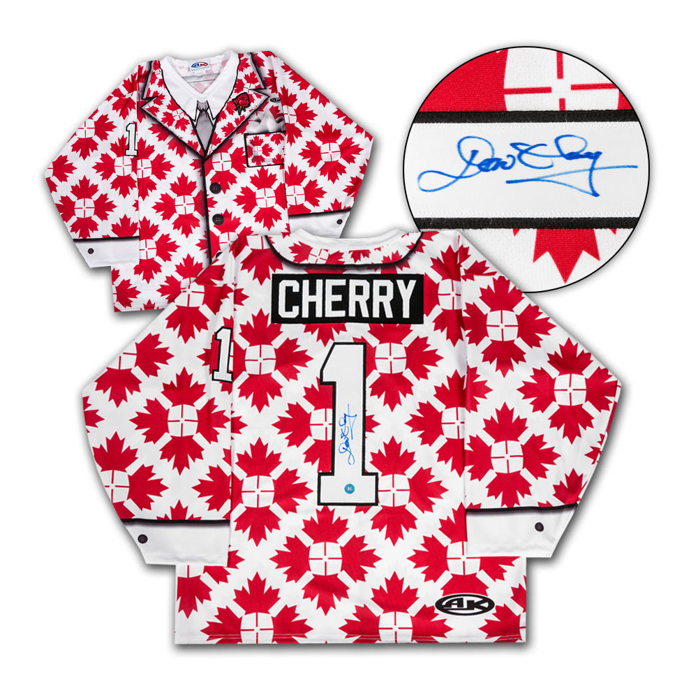 Don Cherry Autographed Canada Maple Leaf Custom Suit Jacket Jersey | AJ Sports.