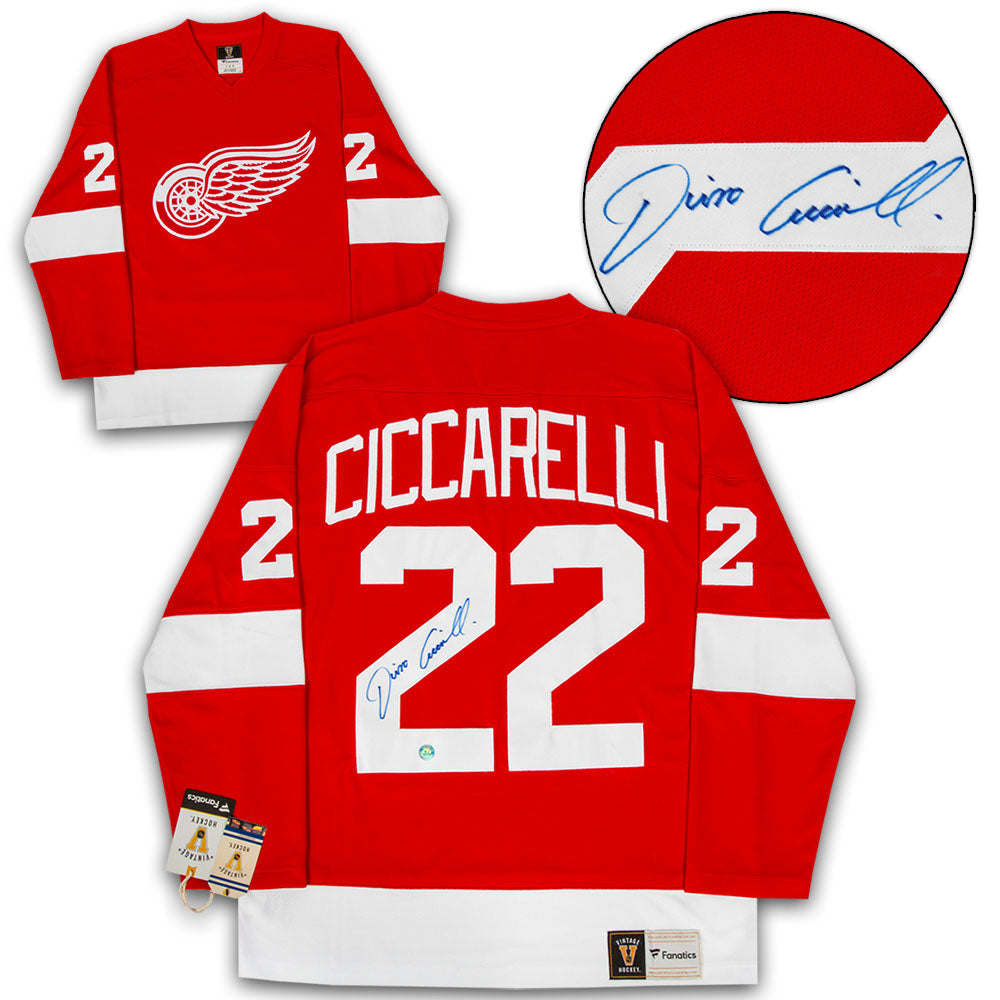 Dino Ciccarelli Detroit Red Wings Signed Retro Fanatics Jersey | AJ Sports.