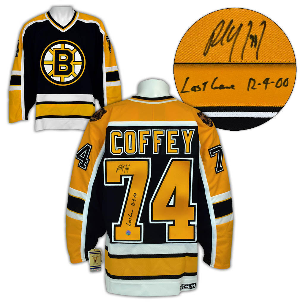 Paul Coffey Boston Bruins Signed & Dated Last Game Vintage CCM Jersey | AJ Sports.