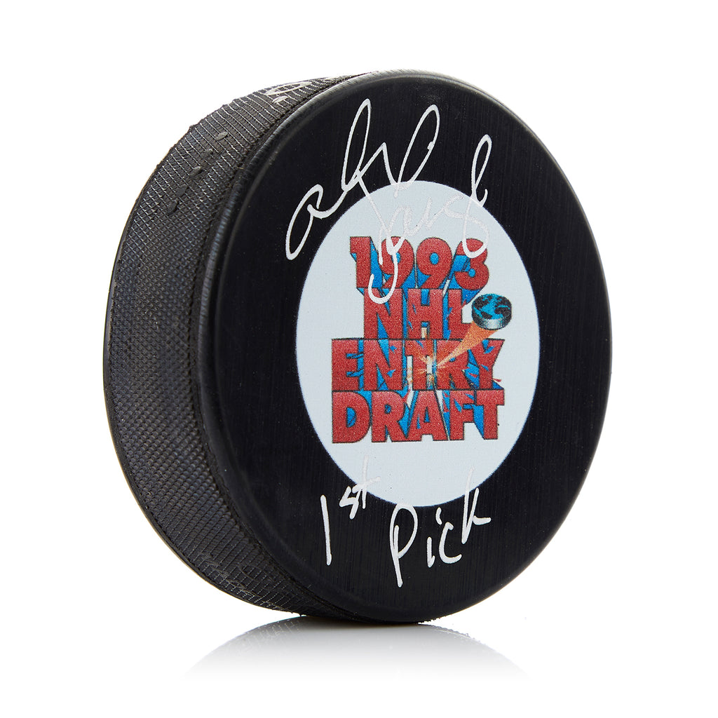 Alexandre Daigle 1993 NHL Entry Draft Puck with 1st Pick Note | AJ Sports.