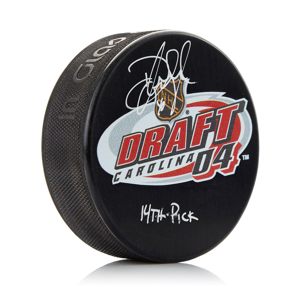 Devan Dubnyk Signed 2004 NHL Entry Draft Puck with 14th Pick Note | AJ Sports.