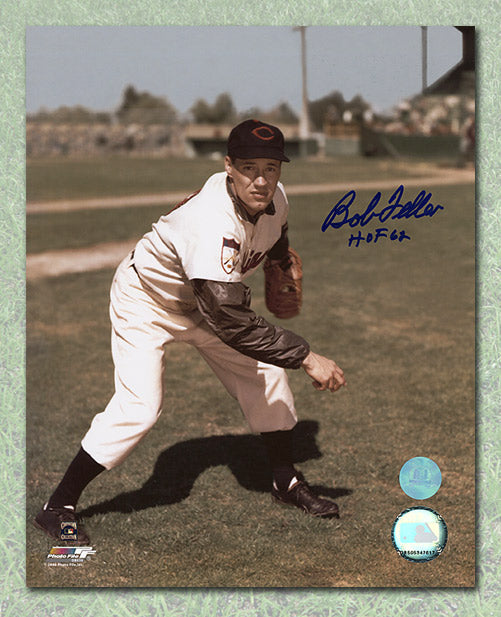 Bob Feller Cleveland Indians Autographed Color 8x10 Photo | AJ Sports.