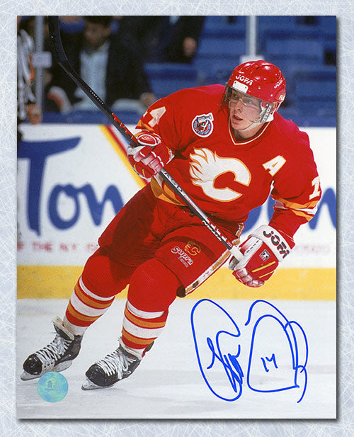 Theo Fleury Calgary Flames Autographed Hockey 8x10 Photo | AJ Sports.