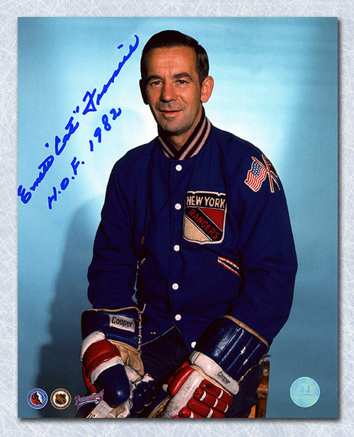 Emile Francis New York Rangers Autographed Coach 8x10 Photo | AJ Sports.