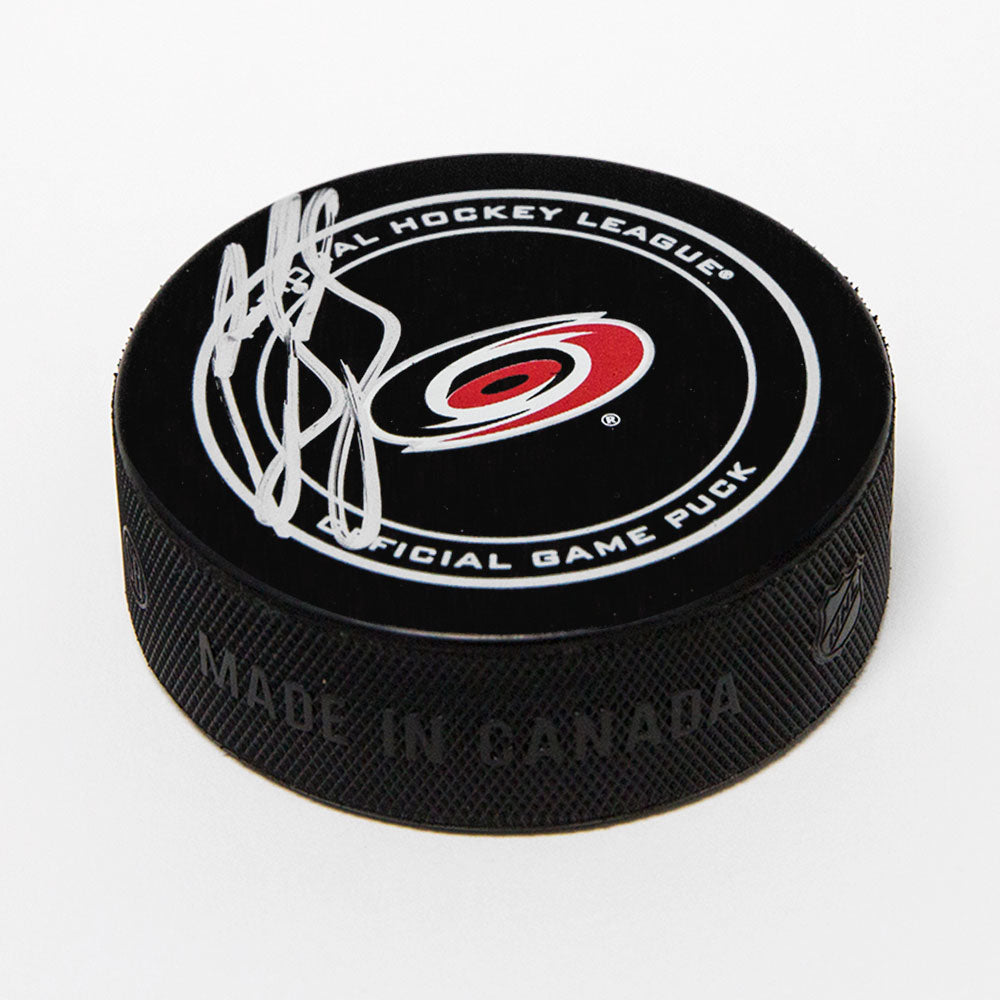 Ron Francis Carolina Hurricanes Autographed Official Game Puck | AJ Sports.
