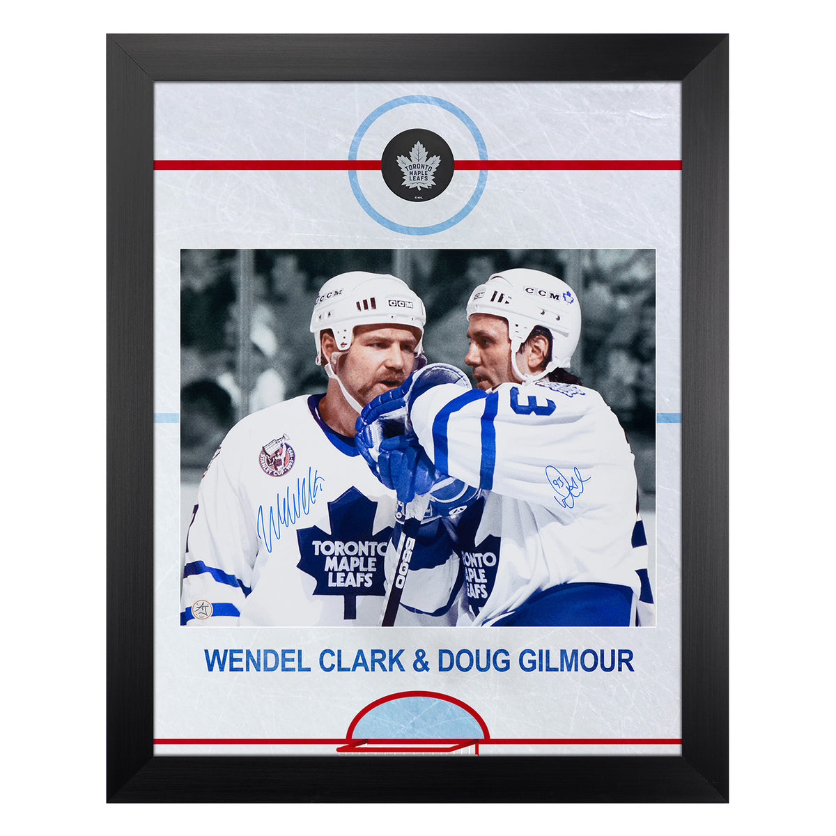 Doug Gilmour Autographed Signed Maple Leafs Retired Number Graphic