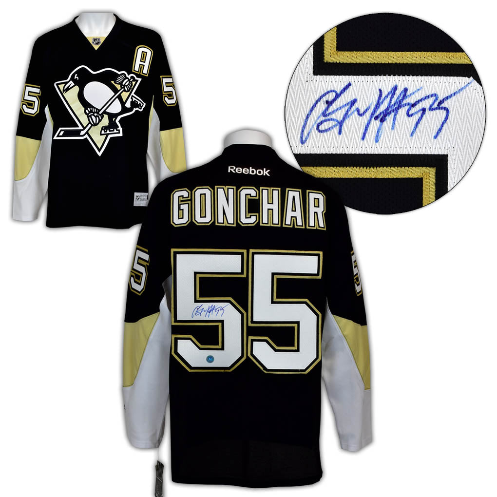 Sergei Gonchar Pittsburgh Penguins Signed Reebok Jersey | AJ Sports.