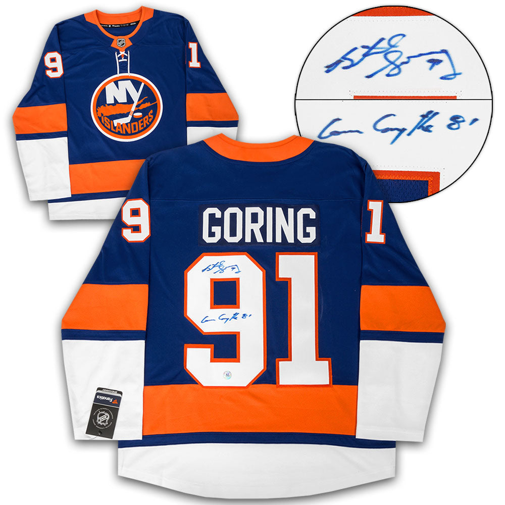 Butch Goring New York Islanders Autographed Fanatics Jersey | AJ Sports.