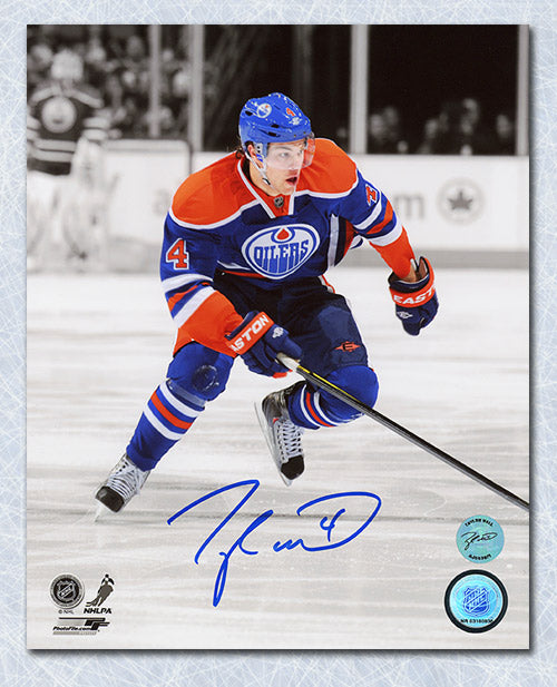 Taylor Hall Edmonton Oilers Autographed Hockey Spotlight 8x10 Photo | AJ Sports.