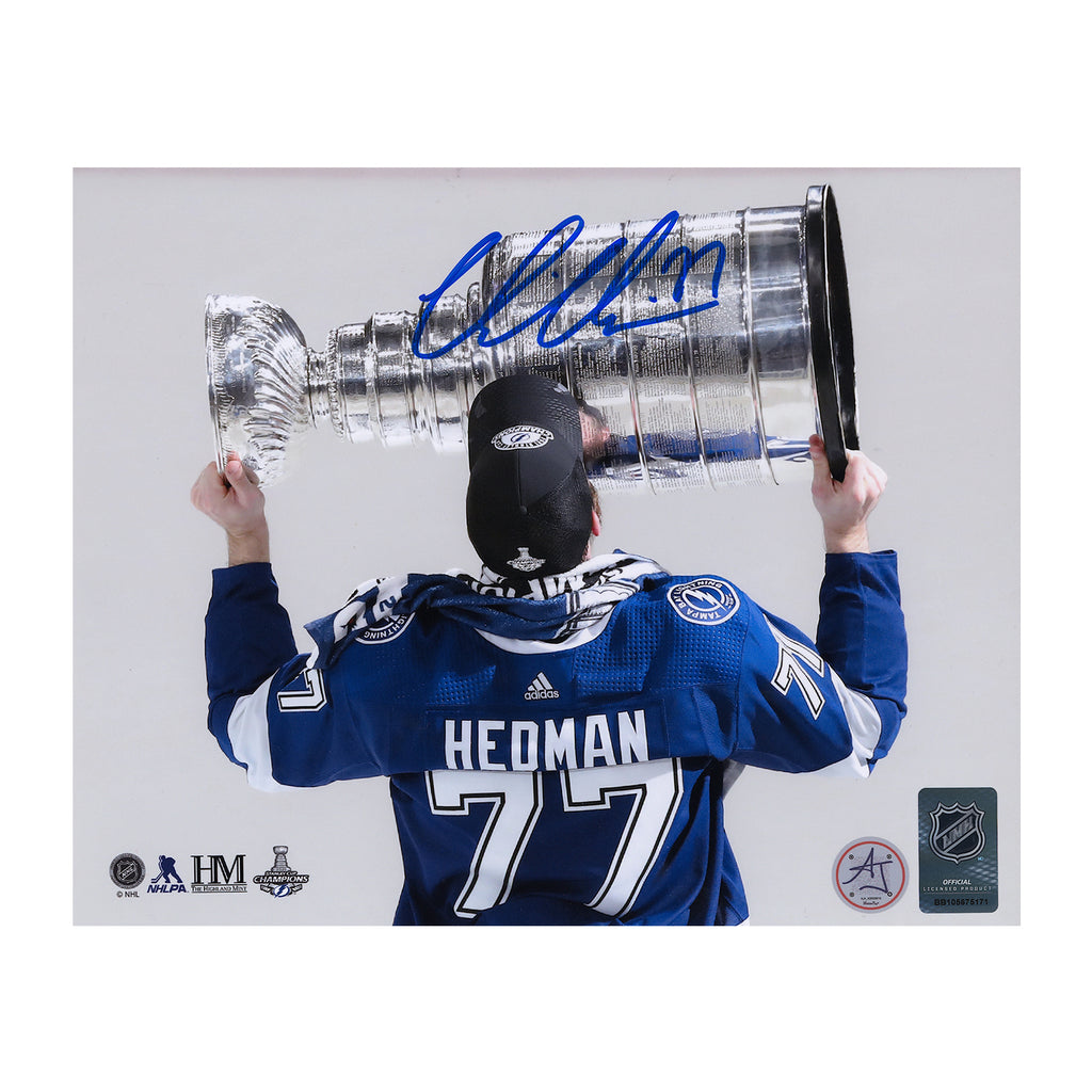 Victor Hedman Tampa Bay Lightning Signed Stanley Cup 8x10 Photo | AJ Sports.