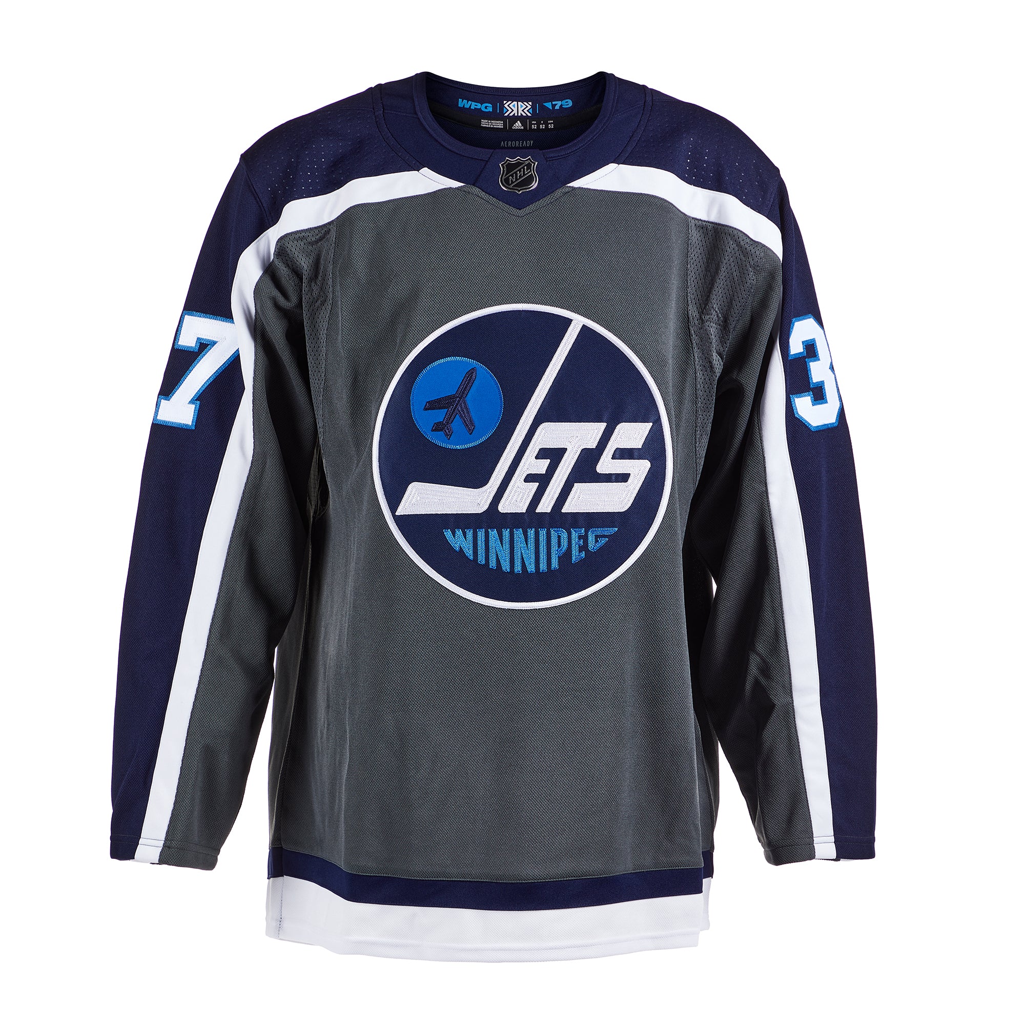 Connor Hellebuyck Winnipeg Jets Signed Reverse Retro Adidas Jersey | AJ Sports.