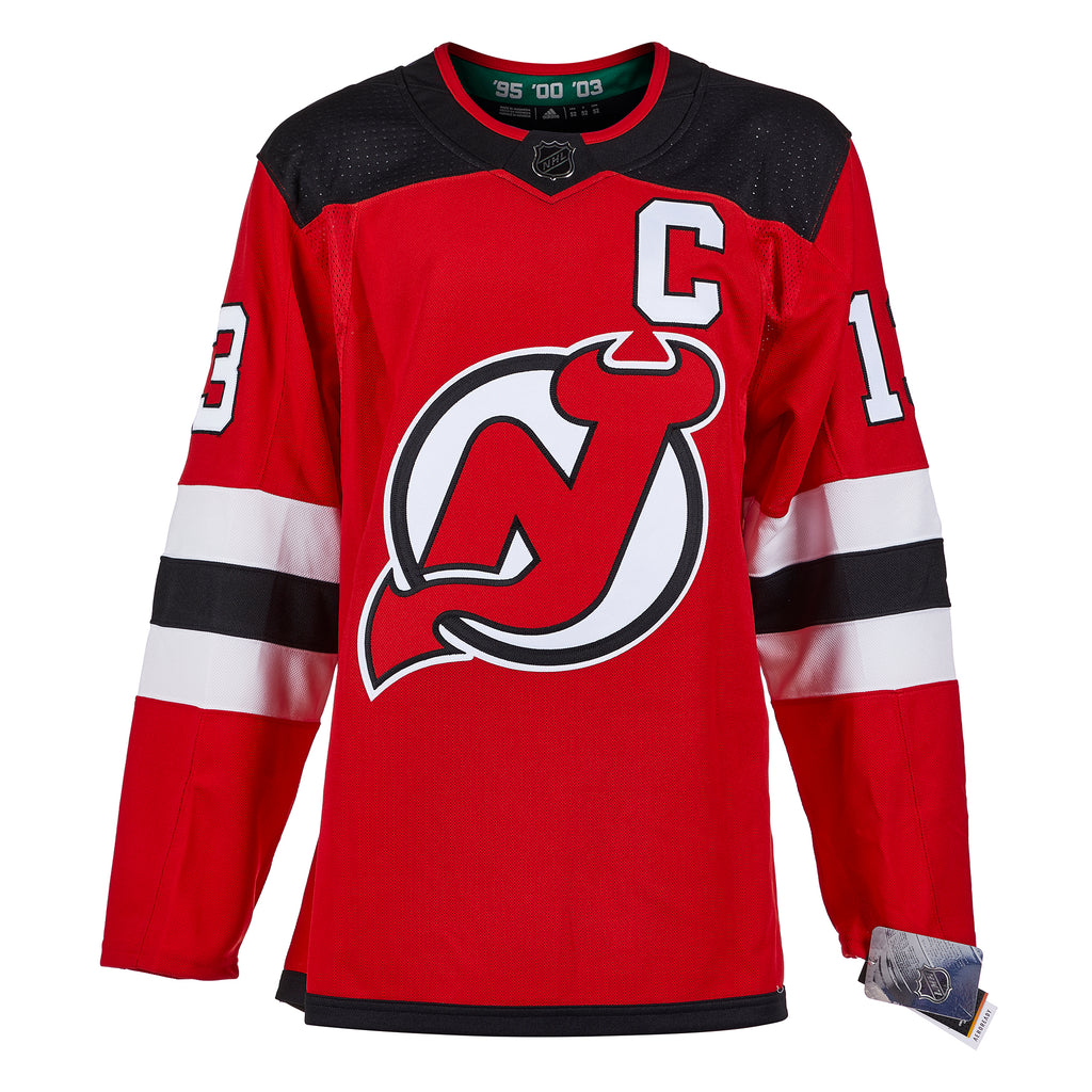 Nico Hischier New Jersey Devils Autographed Adidas Jersey | AJ Sports.
