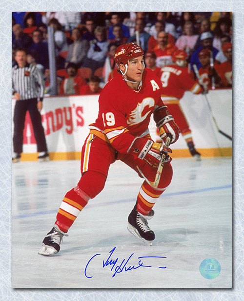 Tim Hunter Calgary Flames Autographed Hockey 8x10 Photo | AJ Sports.