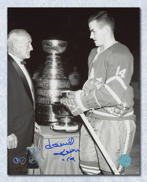 Dave Keon Toronto Maple Leafs Autographed Black & White Stanley Cup 8x10 Photo | AJ Sports.