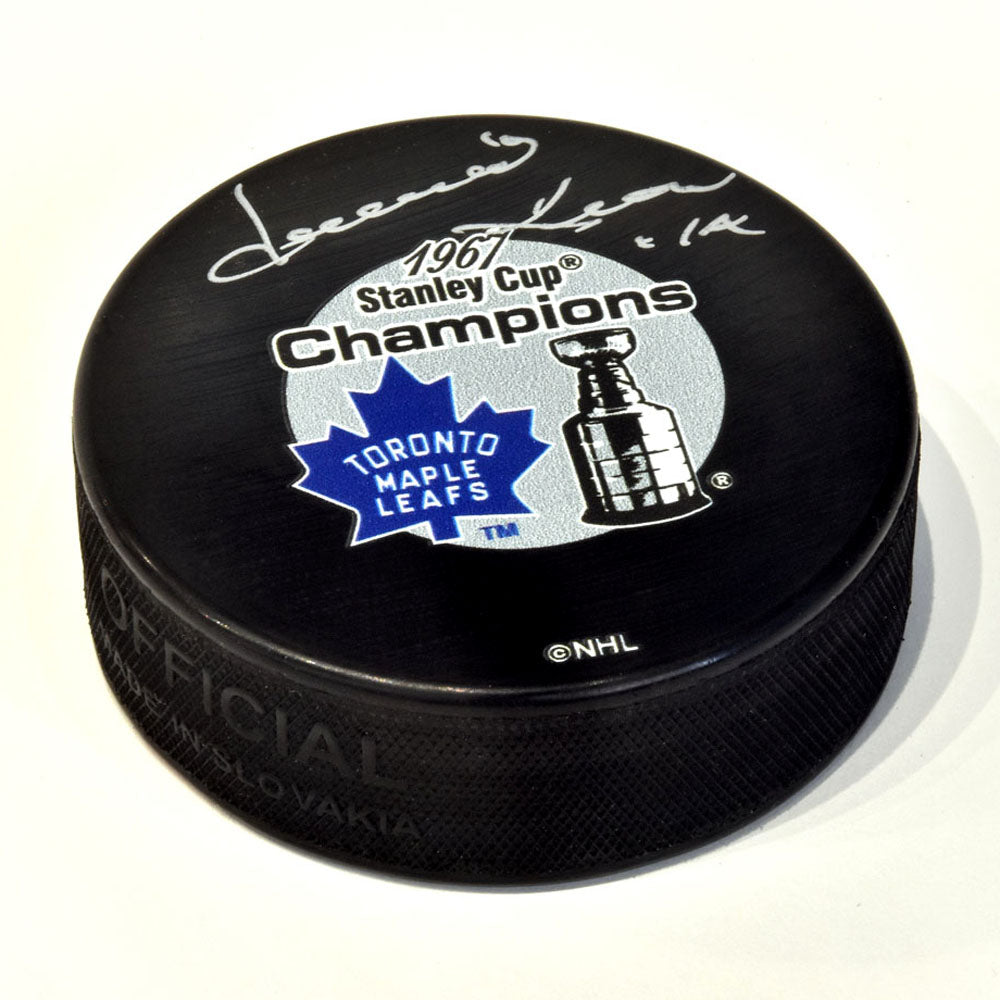 Dave Keon Toronto Maple Leafs Autographed 1967 Stanley Cup Puck | AJ Sports.