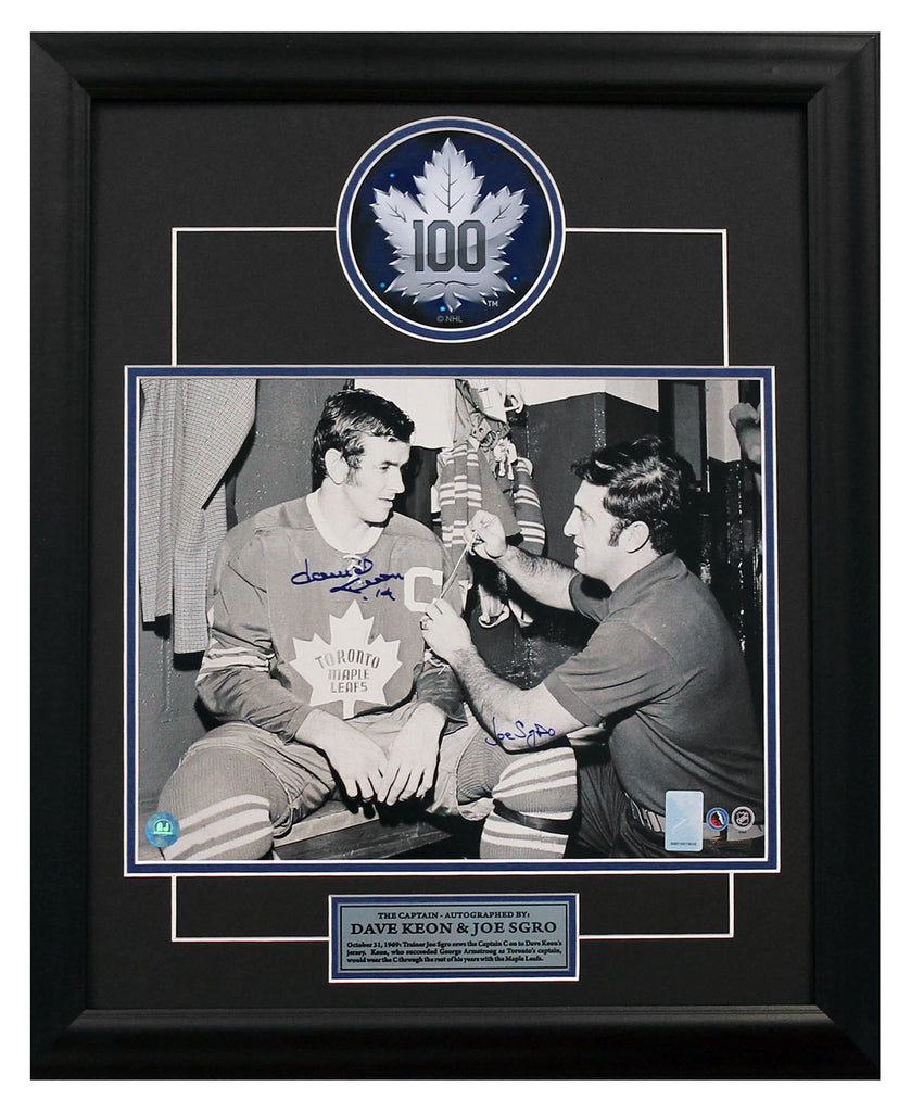 Dave Keon & Joe Sgro Toronto Maple Leafs Autographed New Captain 20x24 Frame | AJ Sports.