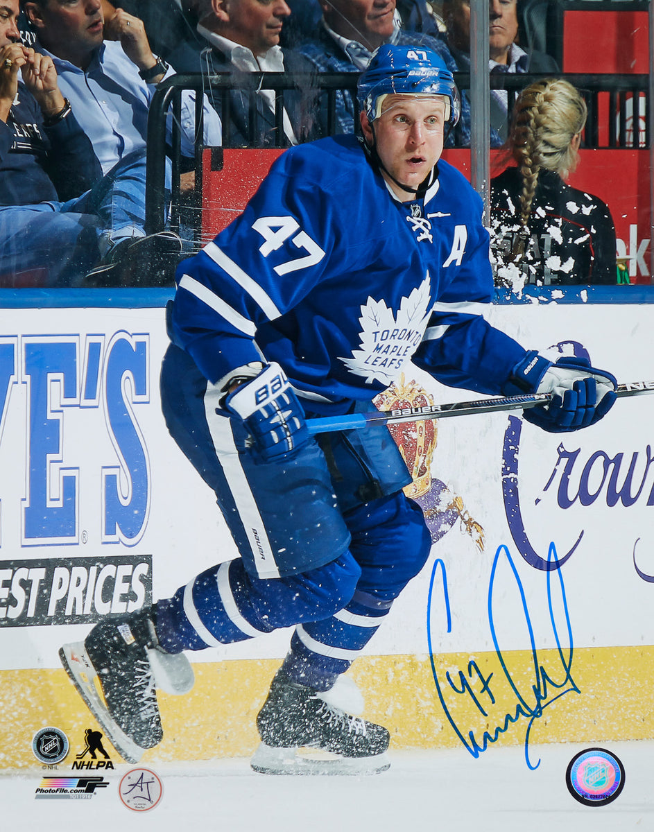 AJ Sports Leo Komarov Signed Toronto Maple Leafs Hockey 11x14 Photo